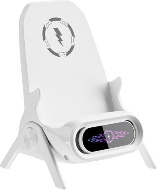 NBshunyue Desktop-Handyständer mit Schnellladefunktion und USB-C für iPhone, Samsung und Xiaomi, Farbe: Weiß - Bild 1
