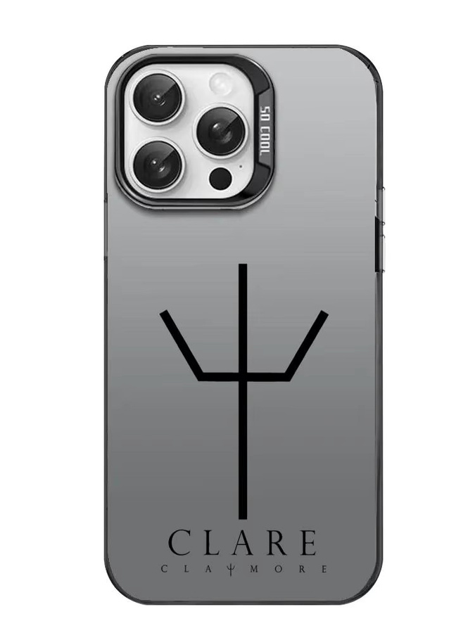 C-claymore Claires Anime Handyhülle für iPhone 11 bis 17 Pro Max in Schwarz mit Matte Laser Aurora Effekt und stoßfestem Schutz - Bild 5
