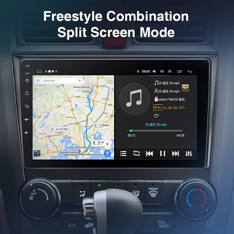 Akamate 9 Zoll Android Autoradio 2 Din Universal Multimedia Player mit Bluetooth, WiFi und GPS in Schwarz für Nissan Toyota Kia Honda - Bild 4