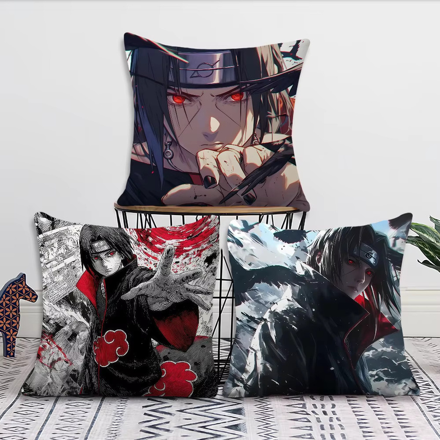 Naruto Itachi Uchiha Kissenbezug mit Grafikprint, Mehrfarbig, 30 x 30 cm - Bild 2
