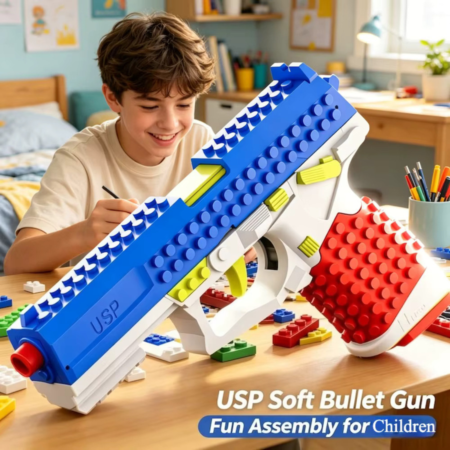 CTMA USP Soft Bullet Gun, Spielzeug, Schaumstoff, Rot, Gelb, Bunt / Mehrfarbig - Bild 6