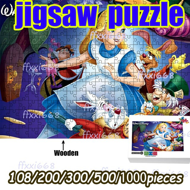 Funko Alice im Wunderland Puzzle, Holz, 108 Teile - Bild 1