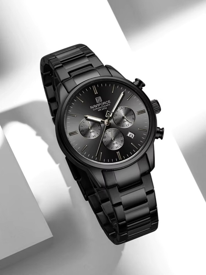 NAVIFORCE Armbanduhr, Quarz, Edelstahl, Schwarz, Herren - Bild 6