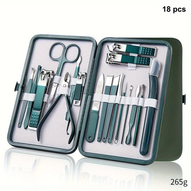 OLOEY Nagelknipser Set, Edelstahl, Grün, Glänzend - Bild 1
