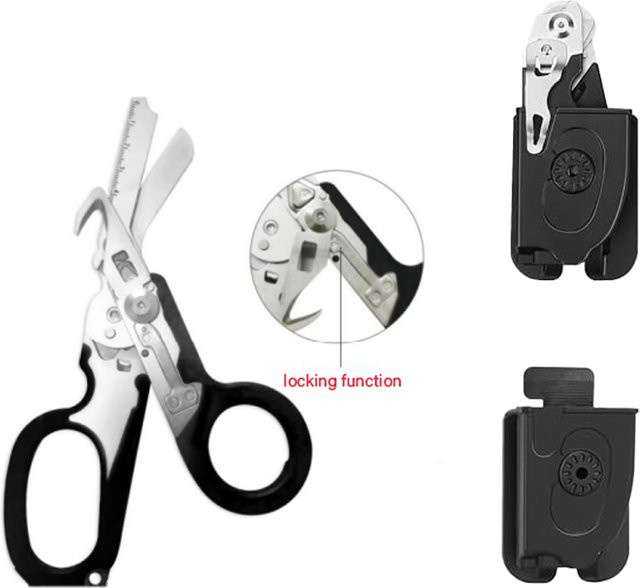 Multifunktionale Notfall-Reaktionsschere für Outdoor und Camping, faltbare taktische Rettungsschere aus Metall - Bild 1