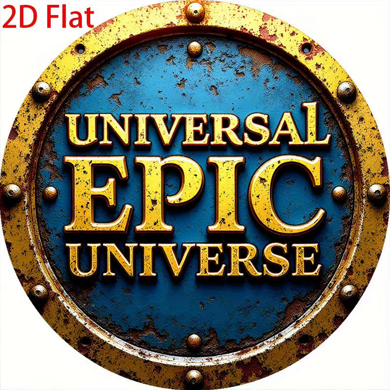 Potdemiel Rundes Vintage Wanddekorschild Episches Universum in Blau und Gold, Durchmesser: 20 cm - Bild 3