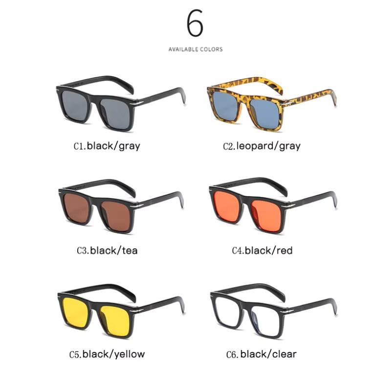 Samjune Sonnenbrille, quadratisch, Vollrand, Kunststoff, schwarz, Unisex - Bild 2