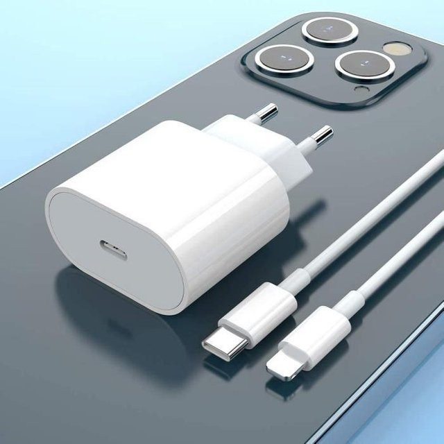 Techtrusty 20W USB-C Schnellladegerät mit 1m Kabel in Weiß mit Power Delivery 3.0 - Bild 1