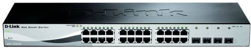 D-Link DGS-1210-28/E Netzwerk Switch mit 24 RJ45 und 4 SFP Ports, 56 GBit/s, Schwarz - Bild 1