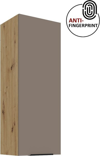 ARIA Hängeschrank Sandgrau für deine Küchenzeile mit Anti Fingerprint Oberfläche Höhe: 90 cm, Breite: 40 cm - Bild 1