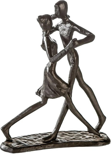 Gilde Skulptur Dancing in Braun und Grau aus Metall, Höhe: 17 cm, Breite: 13 cm - Bild 1