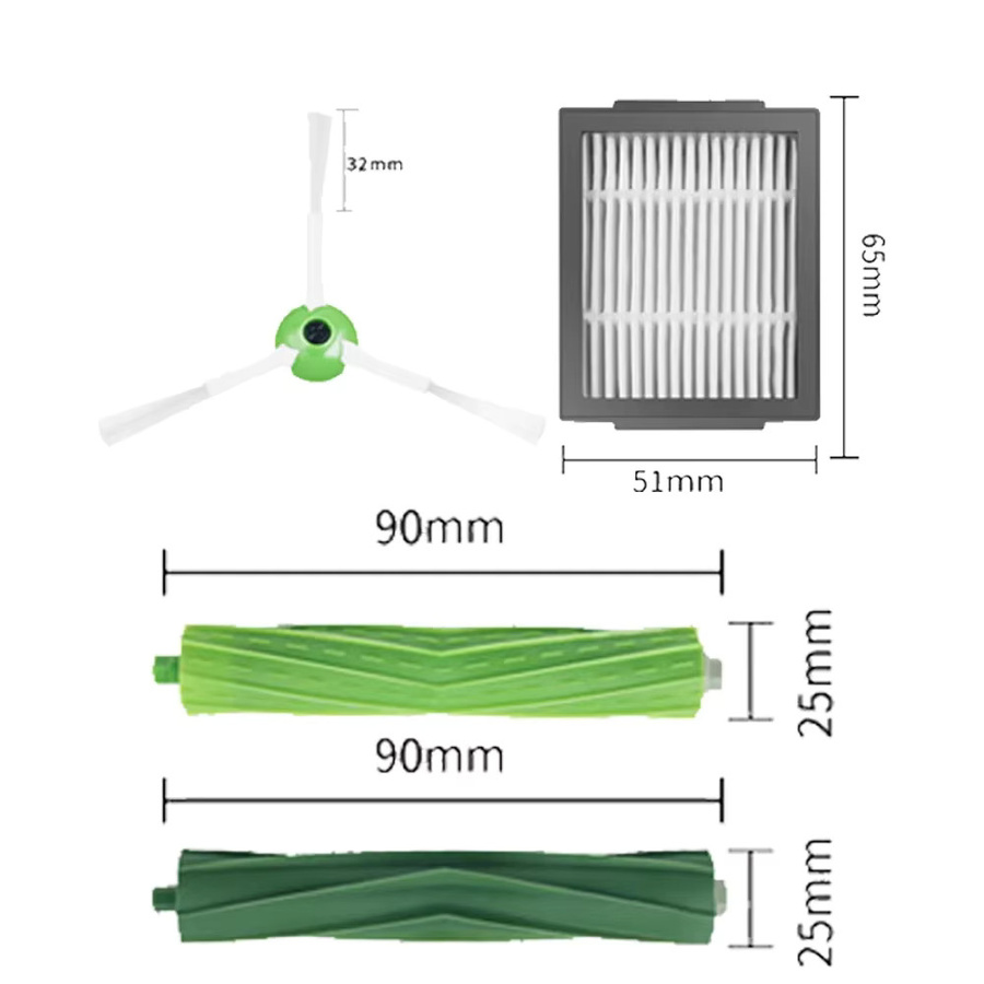 iRobot Roomba S9 9150 S9+Plus Zubehör-Set mit HEPA-Filter, Hauptbürste, Seitenbürste und Staubbeuteln aus Kunststoff - Bild 2
