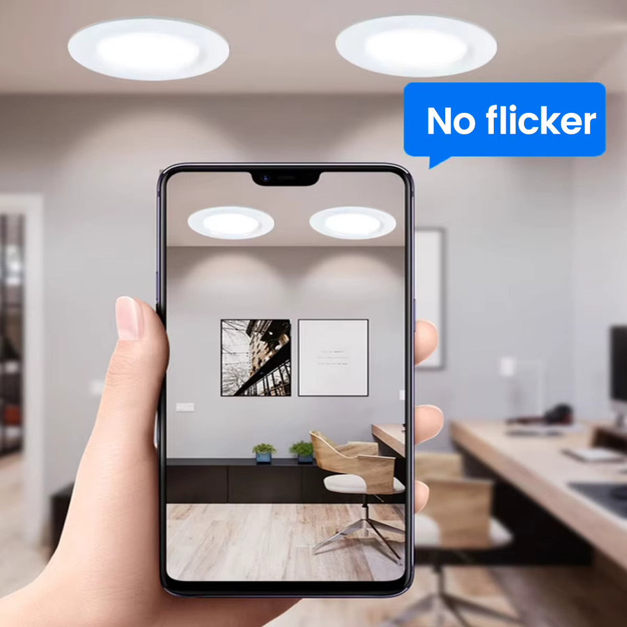 Gatetop LED-Einbauleuchte rund in Weiß für Wohnzimmer und Eingangsbereich, flimmerfrei, 220V - Bild 2