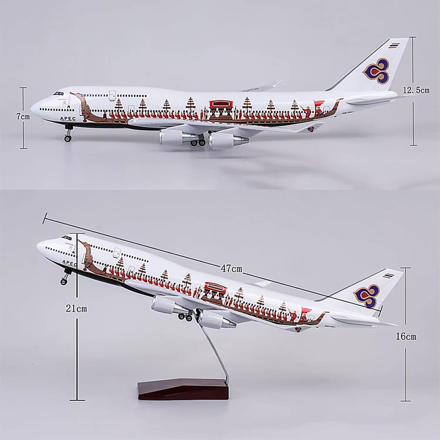 ZOCO Thai Airways Dragon Boat B747, Modellflugzeug, 1:150, Kunststoff - Bild 6
