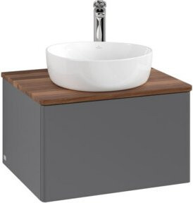 V&B Waschtischunterschrank Antao mit integrierter Beleuchtung, Anthrazit lackiert, B/T/H: 60 x 36 x 50 cm - Bild 1