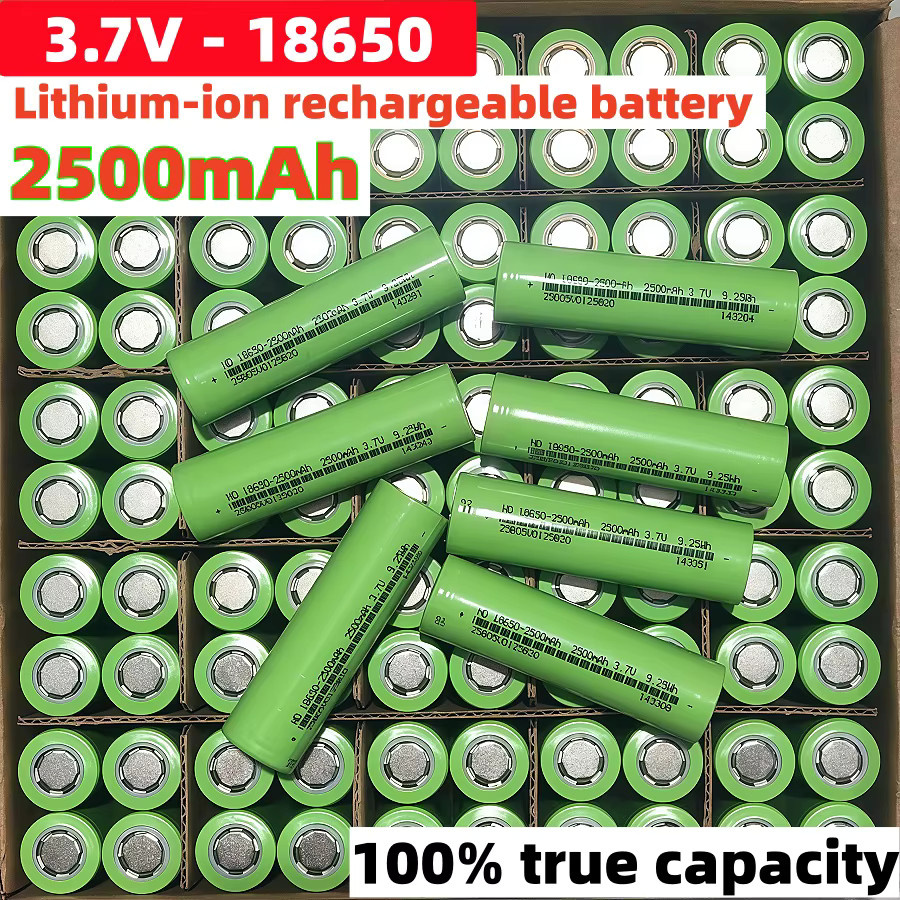 Roza Cinnie 18650 Lithium-Batterie in Grün mit 2500 mAh und 3,7 V für Spielzeug und Werkzeuge - Bild 2