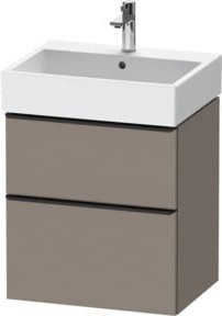 Duravit Waschtischunterschrank D-Neo in Weiß und Grau Matt mit 1 Kasten und 1 Auszug, Breite: 58,4 cm, Tiefe: 44,2 cm, Höhe: 62,5 cm - Bild 1