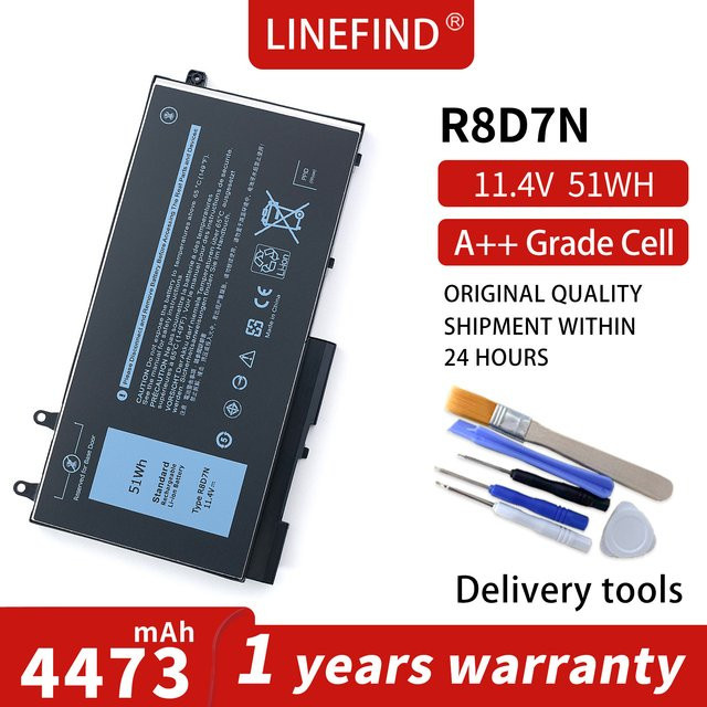 4GVMP R8D7N Laptop-Akku für Dell Latitude 5400 5500 Precision 3540 Inspiron 7590 7591 7791 2-in-1 in Schwarz - Bild 1