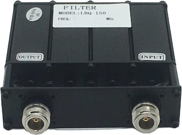 VHF-Filterhohlraum 137–180 MHz und 136–174 MHz mit einer Bandbreite von 0,8 bis 4 MHz, SMA-Buchse und N-Buchse, Schwarz - Bild 1