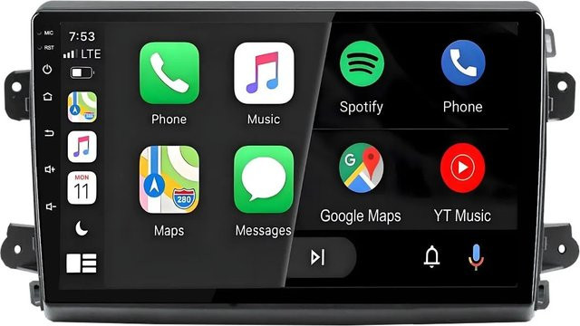 Junsun Autoradio mit Bluetooth und GPS für Fiat Ducato, Peugeot Boxer und Opel Movano (2021-2024), Schwarz, 9,0 Zoll - Bild 1
