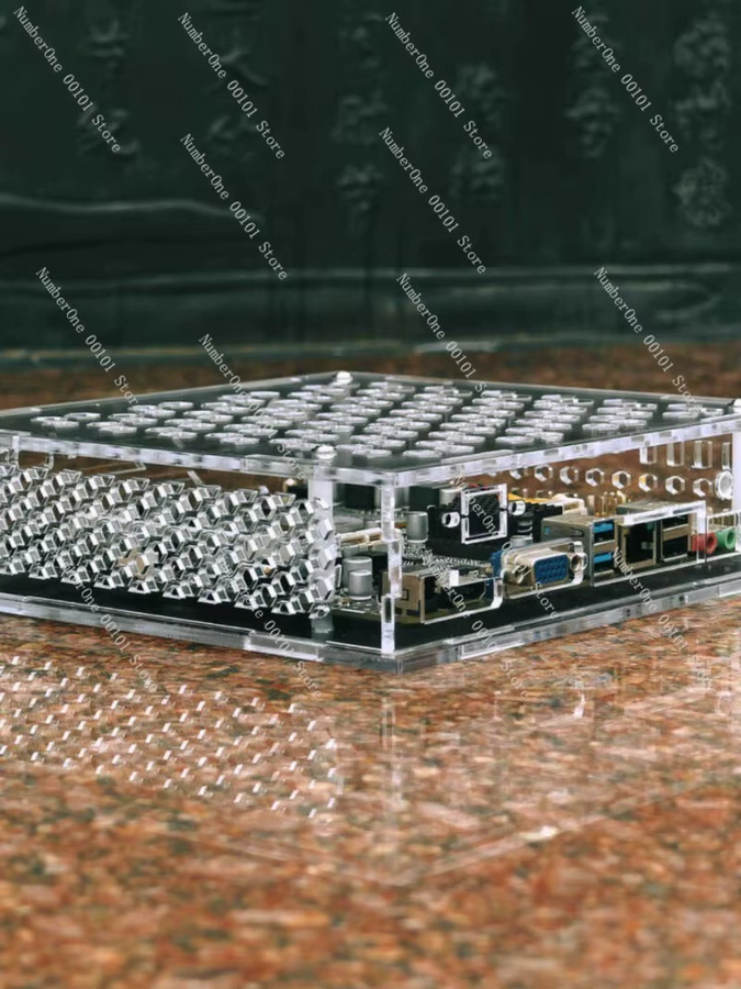 Kompaktes Mini-Acryl-Computergehäuse in Transparent für DIY-Motherboard und DC-Industriesteuerung - Bild 2