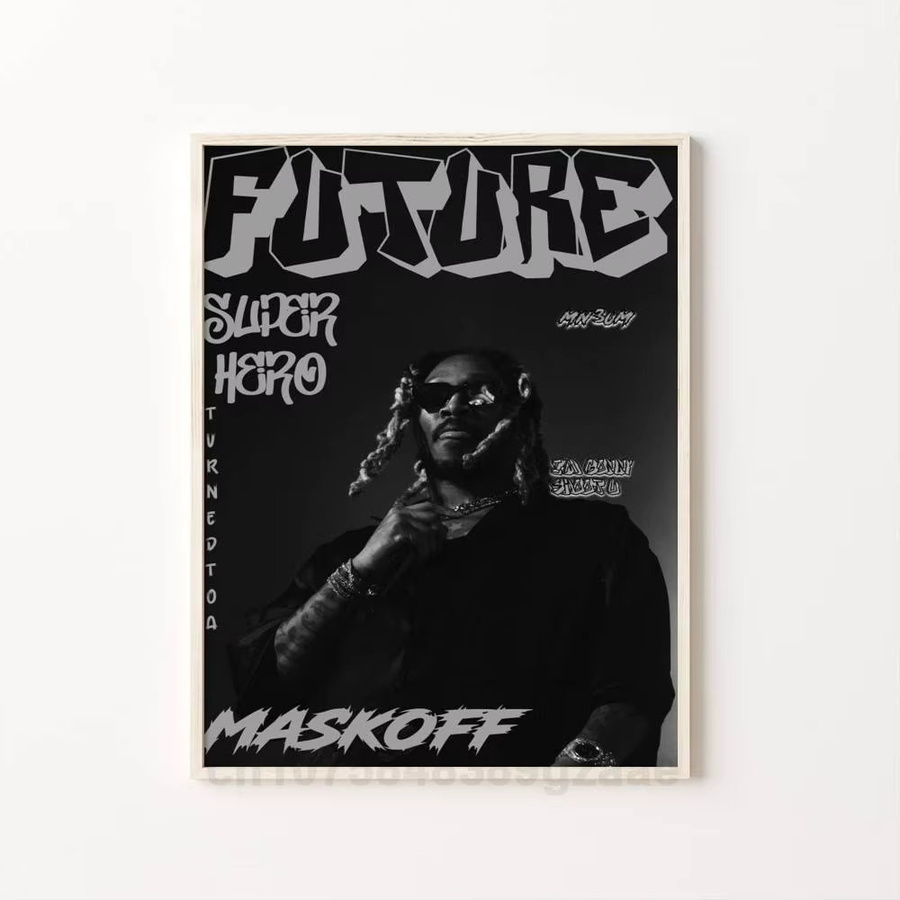 Rastar American Rapper Future Album Poster Aufkleber, wasserfester Wandkunst-Aufkleber in Multicolour, Rechteckig - Bild 7