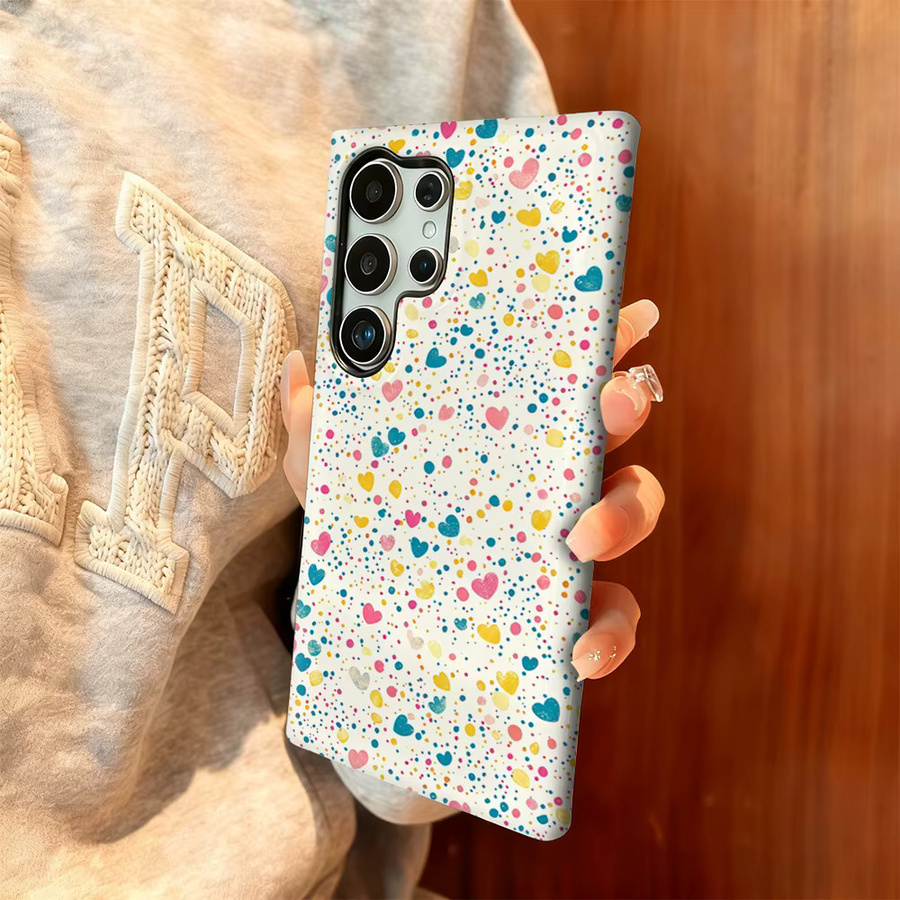 Bright Heart Sprinkles Handyhülle für Samsung Galaxy S25 Ultra, S24 und S23 Ultra Plus, stoßfest mit doppellagiger Rückseite, multicolour - Bild 2