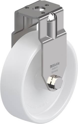 Blickle Bockrolle BRXA-PO 76G aus Edelstahl und Kunststoff, Farbe Weiß, Rad-Durchmesser: 75 mm, Tragfähigkeit: 75 kg - Bild 1