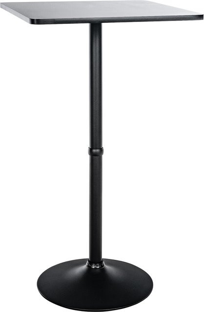 CLP Stehtisch quadratisch mit Metallgestell in Schwarz, B/T: 60 x 60 cm - Bild 1