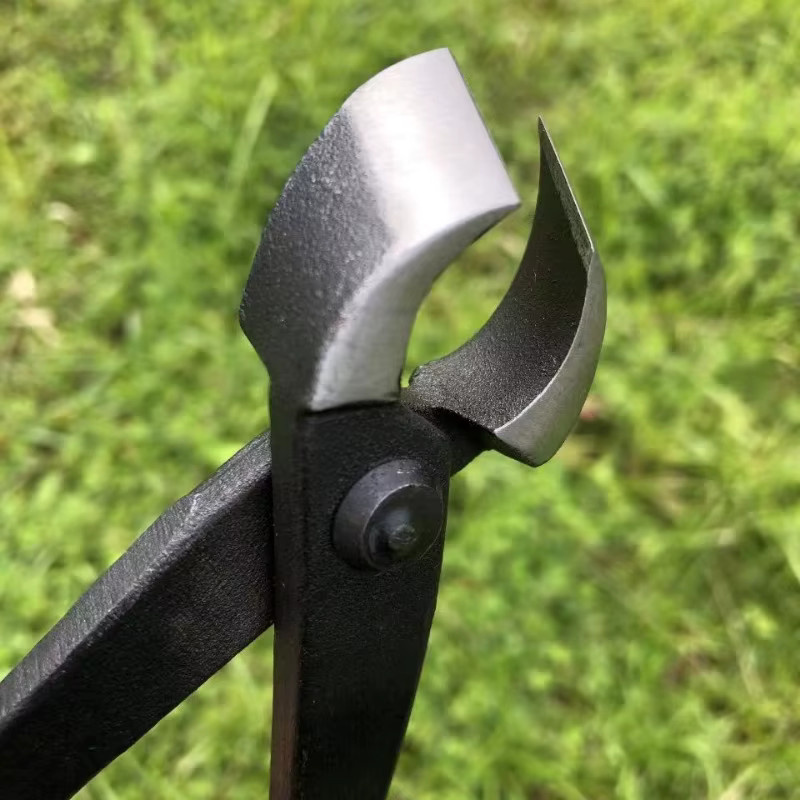 Bonsai-Schere aus geschmiedetem Stahl mit rundem Kopf in Schwarz für die Gartenarbeit und Baumpflege - Bild 2