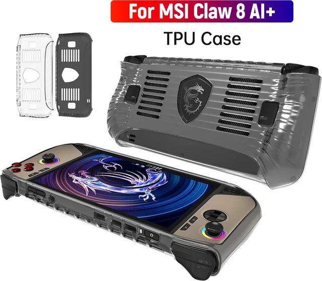 Transparente TPU-Schutzhülle für MSI Claw 8 AI+ kratzfeste Silikon-Hülle für Handheld-Gaming-Maschinen - Bild 1