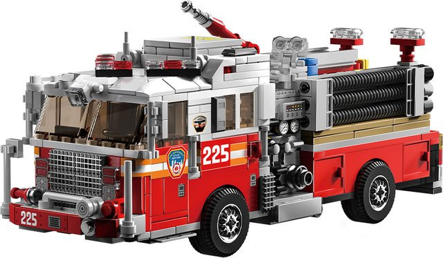 JAKI Technik-Feuerwehrauto-Bausteine, Rettungswagen-Modell, Feuerwehr - Bild 1
