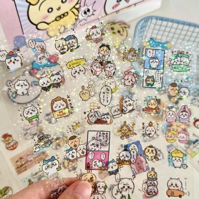 TAKARA TOMY Chiikawa, Aufkleber, 10-teiliges Set, bunt - Bild 1