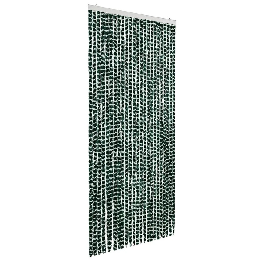 vidaXL Insektenschutz-Vorhang aus Chenille in Grün und Weiß, thermoisolierend, Breite: 100 cm, Höhe: 220 cm - Bild 2