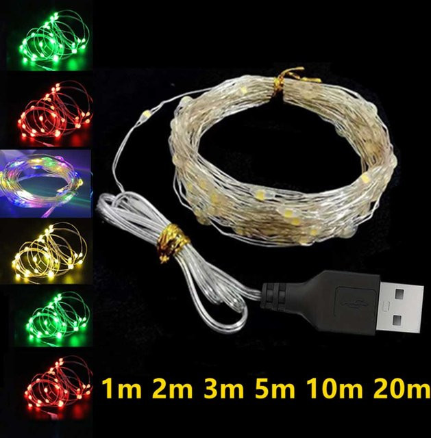 Acosh Neon USB-LED-Lichterkette in Warmweiß mit 20 m Länge für Weihnachten, Hochzeit und Party - Bild 1