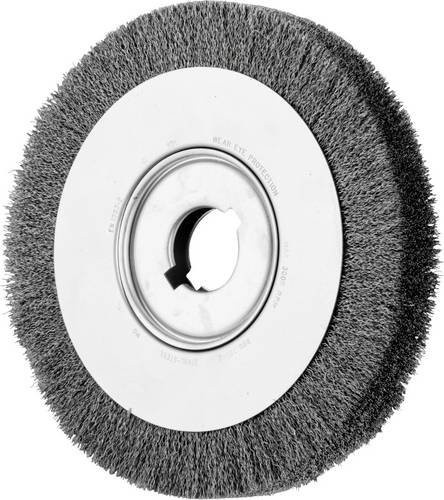 PFERD Rundbürste RBU ungezopft aus Stahl-Draht Ø 0,30 mm für Winkelschleifer, Grau, B/T/H: 300 x 40 x 50,8 mm - Bild 1