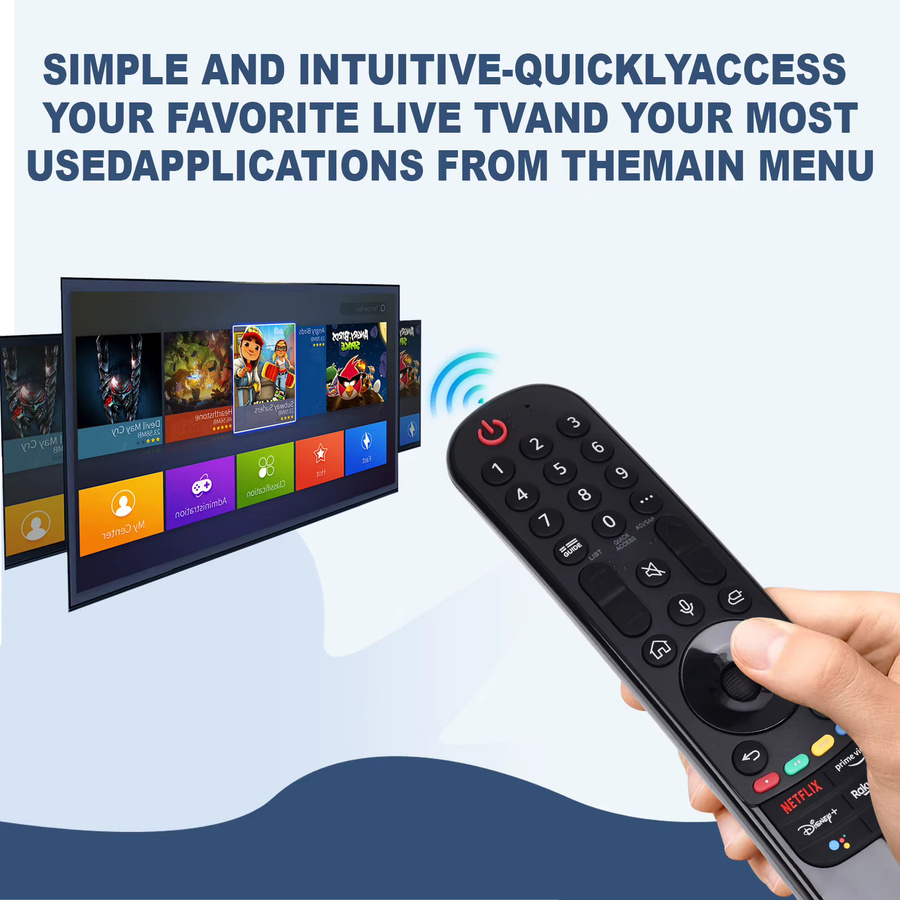 Universelle LG Magic Remote Control Fernbedienung für LED OLED LCD 4K 8K UHD Smart TV, Farbe: Schwarz - Bild 5