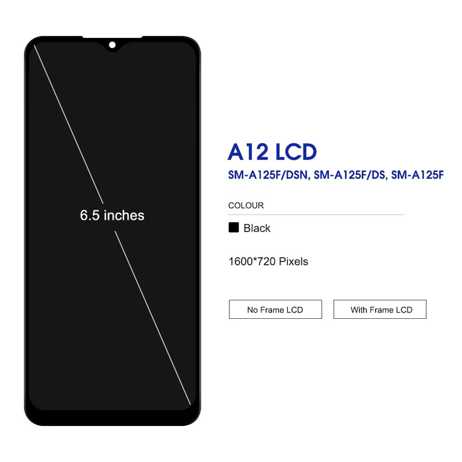 Samsung A12 Display mit LCD Touch Screen Digitizer Montage in Schwarz für SM-A125F SM-A125M SM-A125U 6.5 Zoll - Bild 3