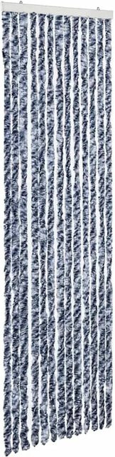 vidaXL Insektenschutz-Vorhang aus Chenille in Blau und Weiß, gestreift, B: 56 cm, H: 200 cm - Bild 1