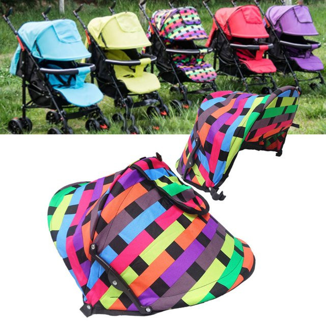 Sonnenschutz Baldachin für Baby Kinderwagen als Zubehör in Schwarz und Multicolour - Bild 1