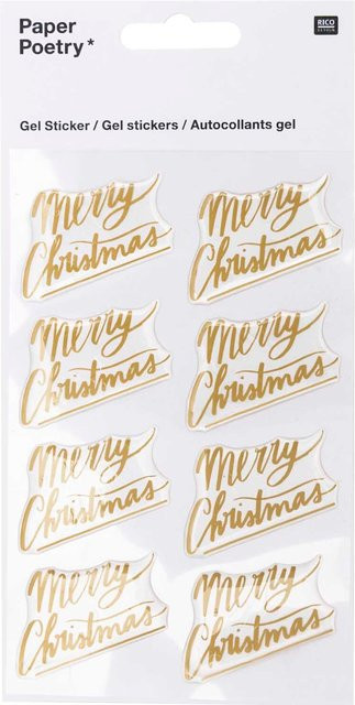Rico Design Paper Poetry Gelsticker Merry Christmas - Bild 1