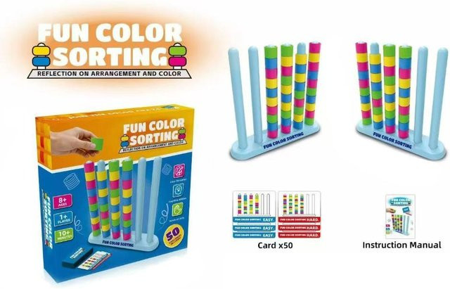 EPwagoodw Farbabstimmungs-Herausforderungsspiel, Karten-Brettspiel, 1-2 Spieler, ab 8 Jahren - Bild 1