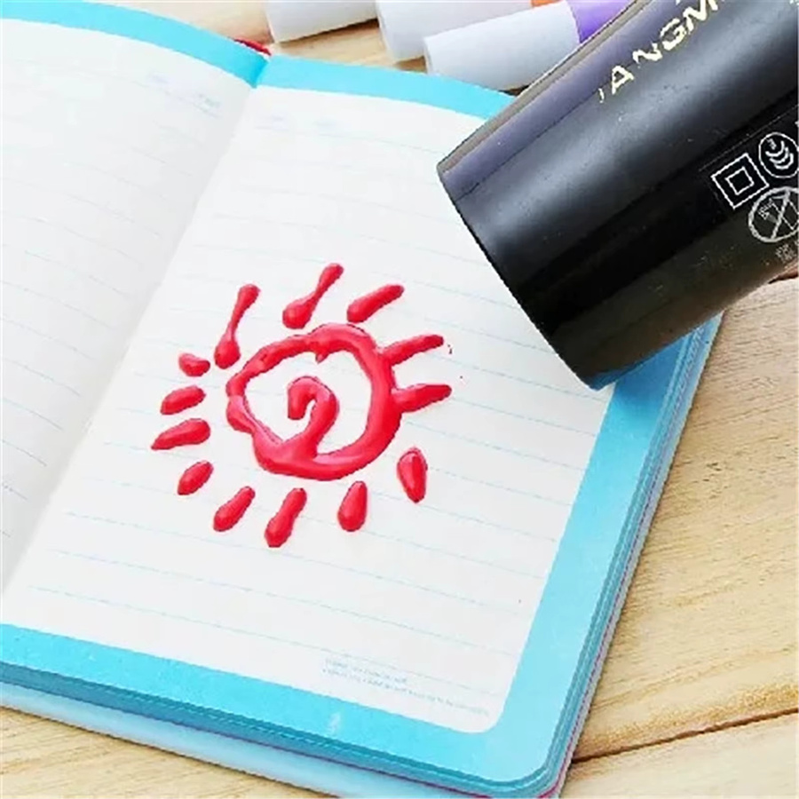 Diy Blase Popcorn Malstift 3D Kunstmarker für Kinder, 6 Farben, Bunt/Mehrfarbig, 60ml - Bild 3