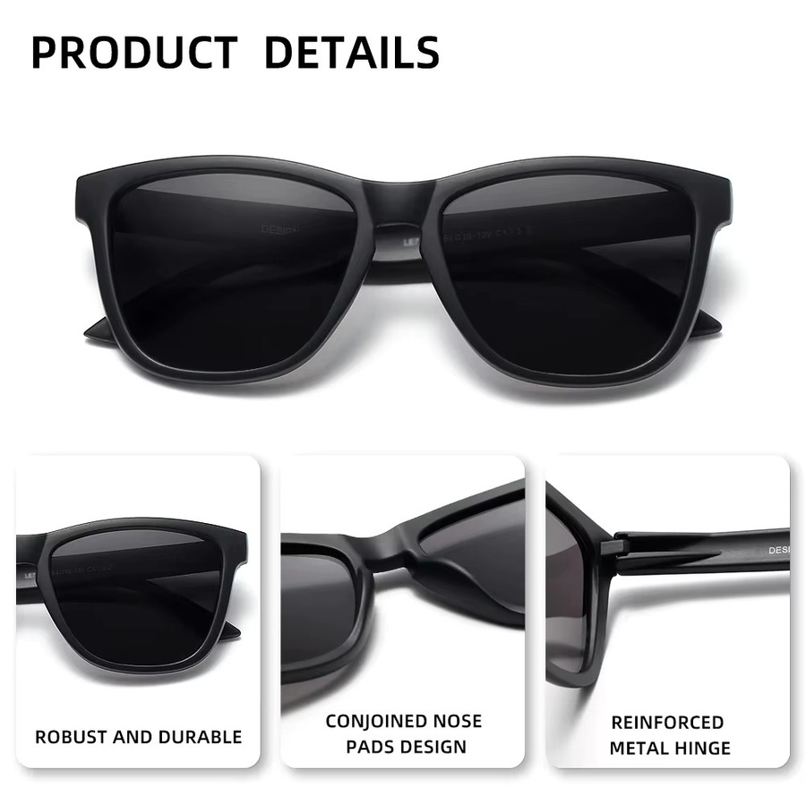 RIVIERSUN Sonnenbrille, Square, Vollrand, Plastic, Black, Unisex - Bild 3