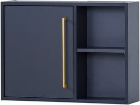 Schildmeyer Hängeschrank Kent in Blau mit Soft-Close-Türen und offenen Regalfächern, B/H/T: 66,8 x 48,4 x 16 cm - Bild 1