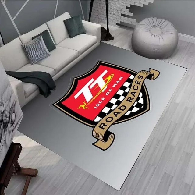 Karpetti Teppich Isle of Man TT Motorradwettbewerb, Grau, B/B: 80 x 120 cm - Bild 1