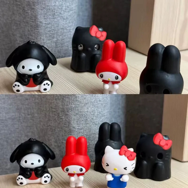 Sanrio Kuromi Anime-Figuren Blindbox im Geister-Stil, Schwarz-Weiß Desktop-Dekoration aus Kunststoff - Bild 4