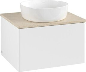 V&B Waschtischunterschrank Antao ohne Frontstruktur in Weiß, B/T/H: 60 x 36 x 50 cm - Bild 1