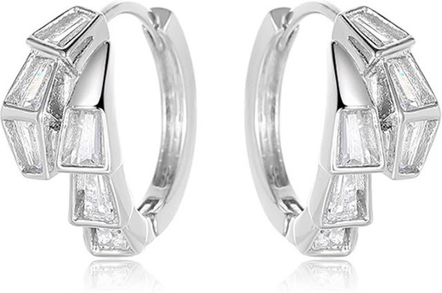 suyixian Ohrringe, 925 Sterling Silber, geometrisch, Schlange - Bild 1