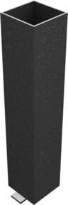 Schake Bodenhülse für 470H ohne Bohrung, Schwarz, B/T/H: 8,0 x 8,0 x 40,0 cm - Bild 1